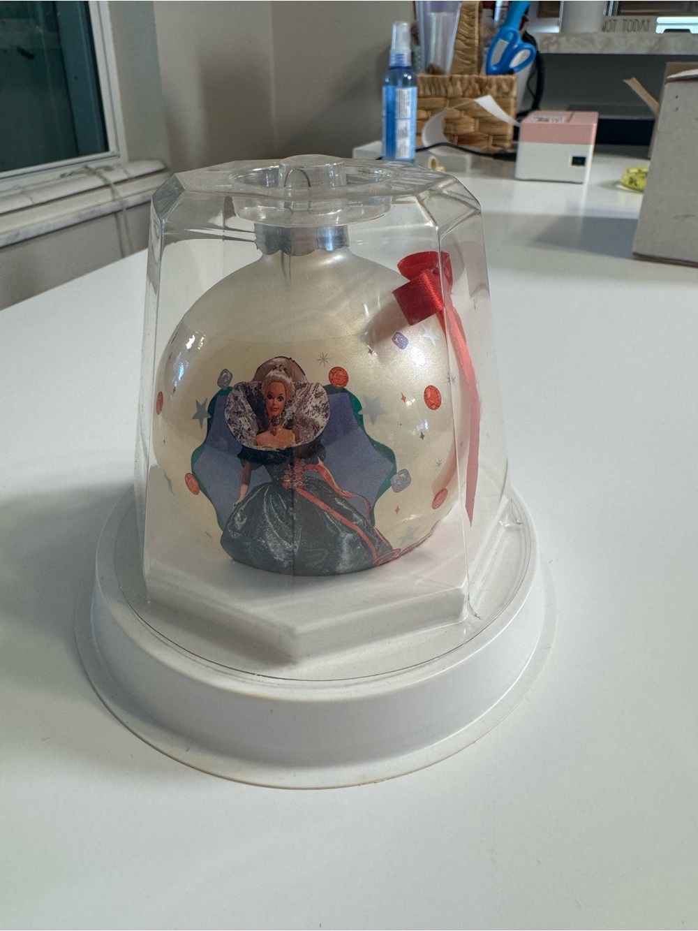 NIB Vintage 1995 Collectible Pearl-White Barbie Ornament